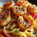 Schwarzer Garnelen Stroganoff