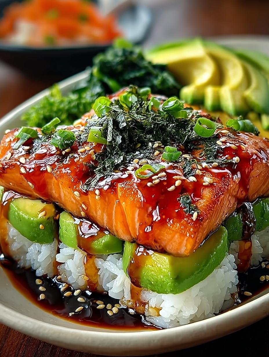 Teriyaki Lachs Avocado Reis