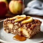 Zimt Apfel Gebackenes Haferflocken