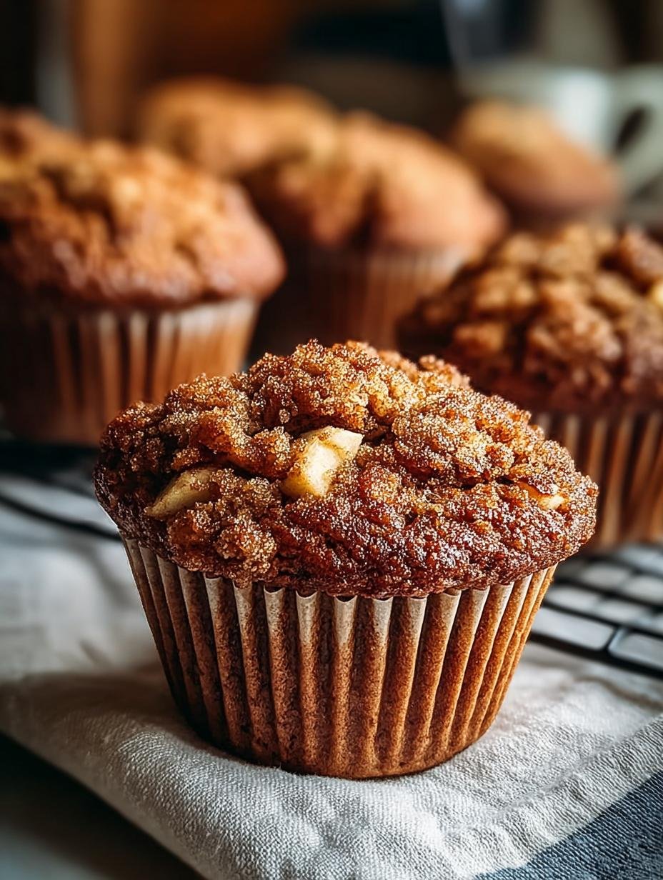 Heerlijke Zimt Apfel Haferflocken Muffins vers uit de oven, perfect goudbruin en luchtig