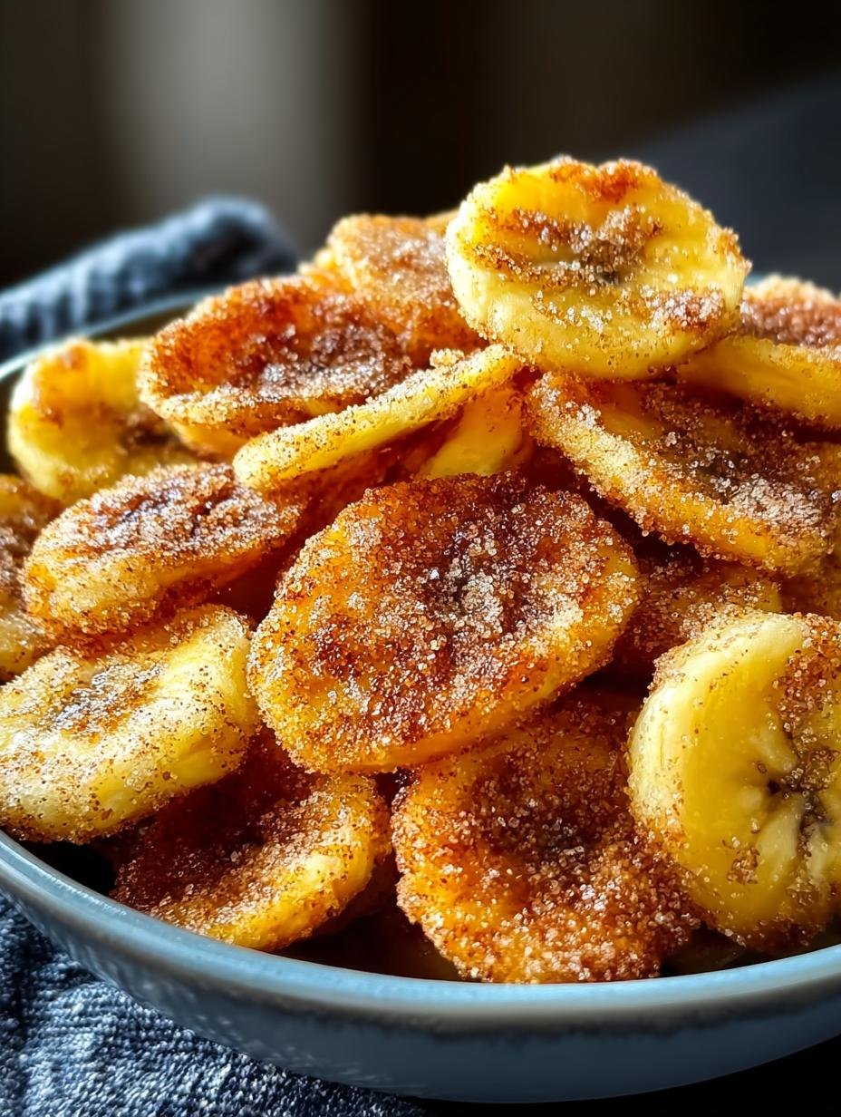 Zimt Zucker Heissluftfritteuse Bananenchips