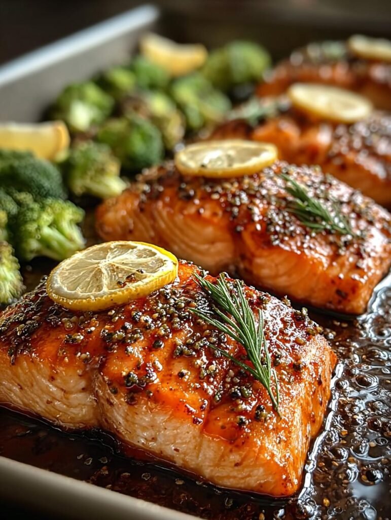 Blechpfanne Honig Senf Lachs