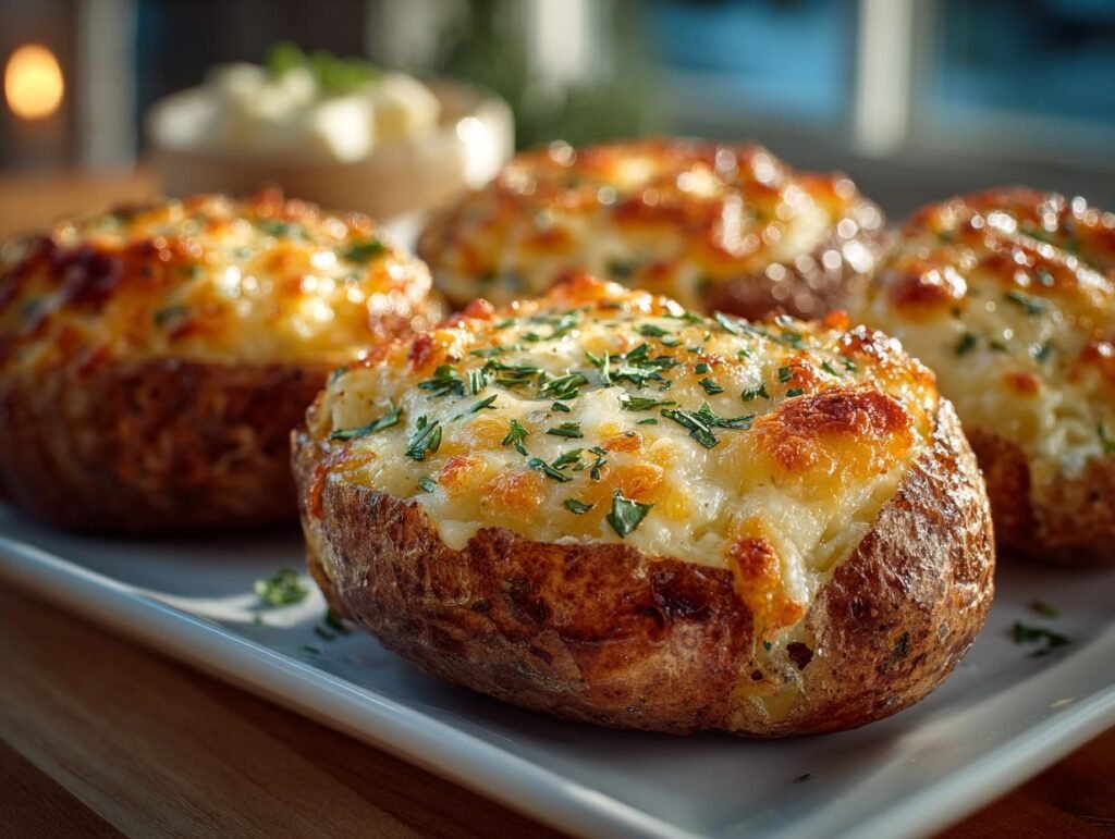 Cheddar Herb Twice Baked