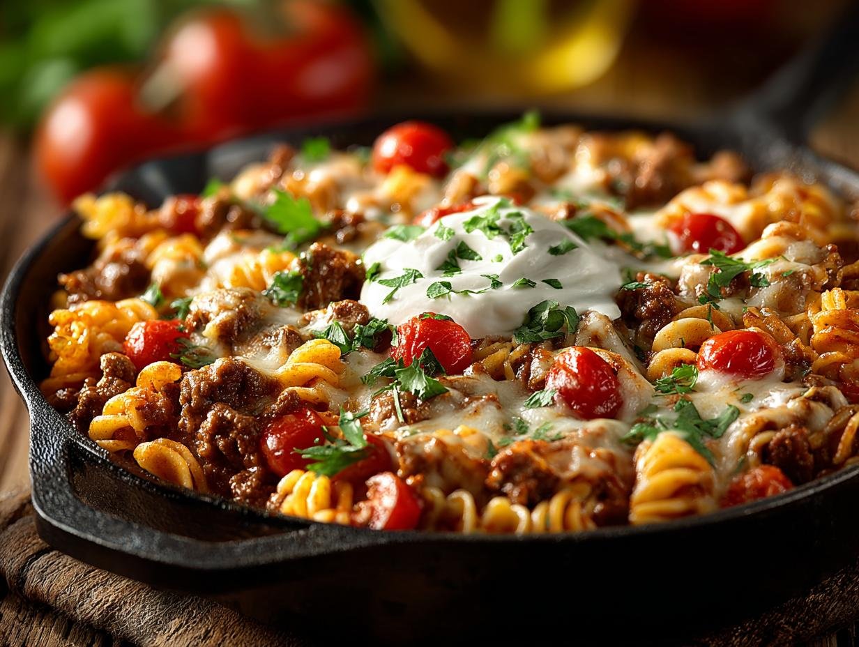 Creamy Cheesy Beef Taco: 1 Pan Wonder Diner! - Creamy Cheesy Beef Taco - additional detail