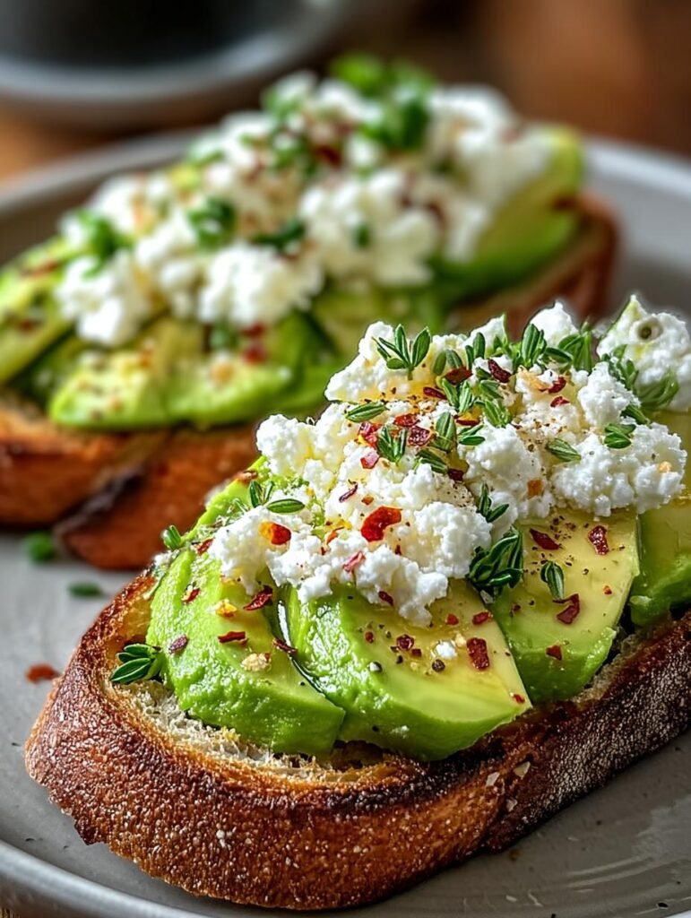Cremiger Huettenkaese Avocado Toast