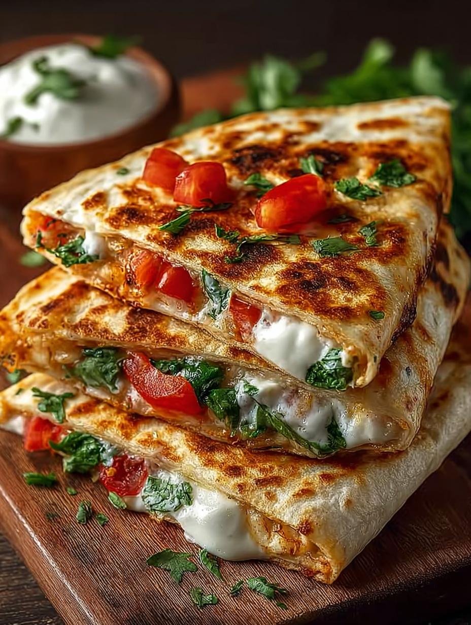 Einfache Mediterrane Quesadilla Ein
