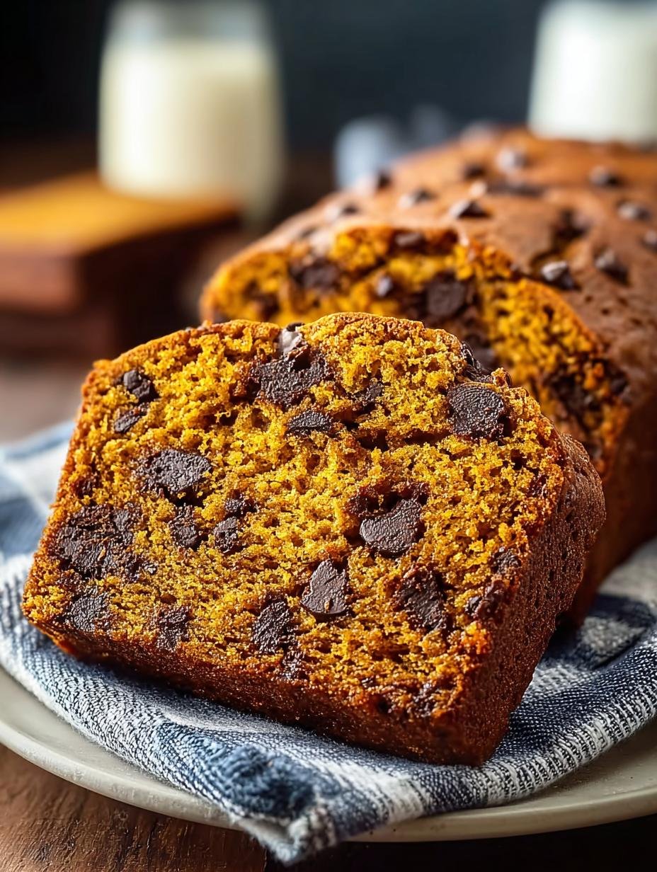 Einfaches Schokoladenstueckchen Kuerbisbrot