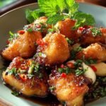 Gebratene Thai Honig Huehnchen