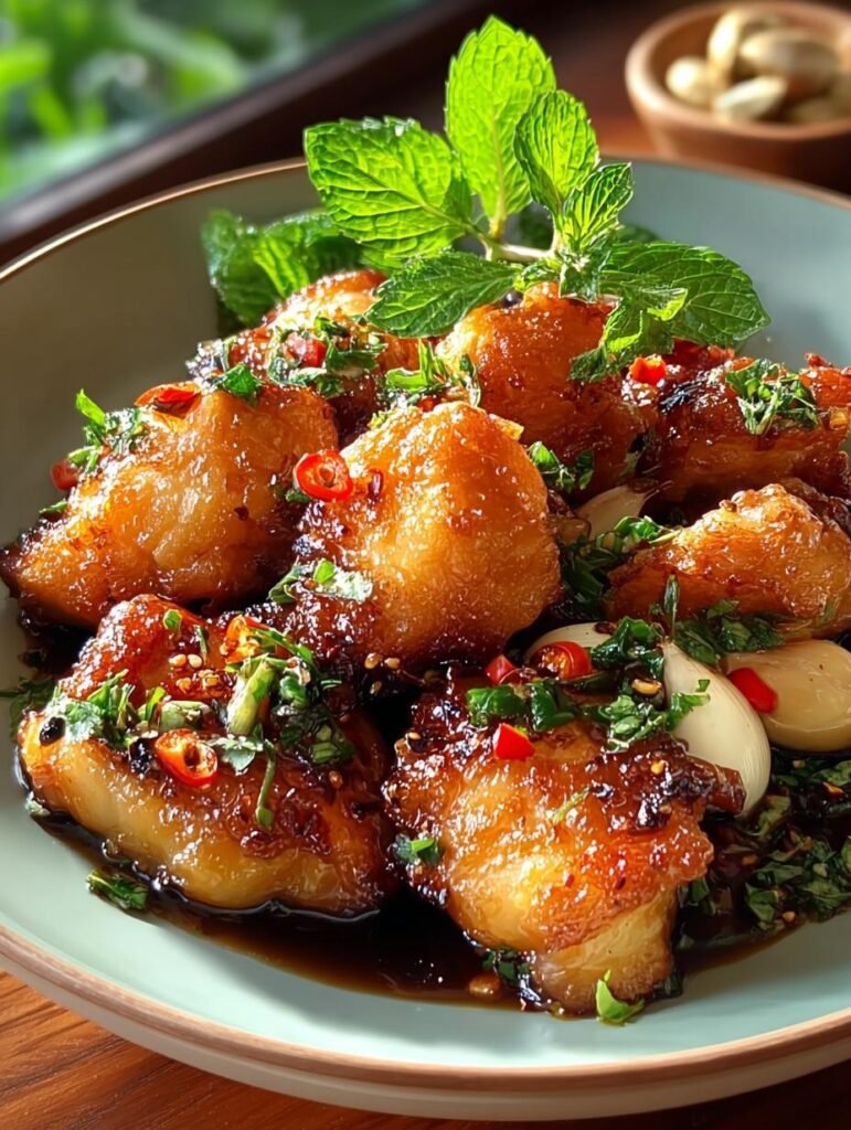 Gebratene Thai Honig Huehnchen