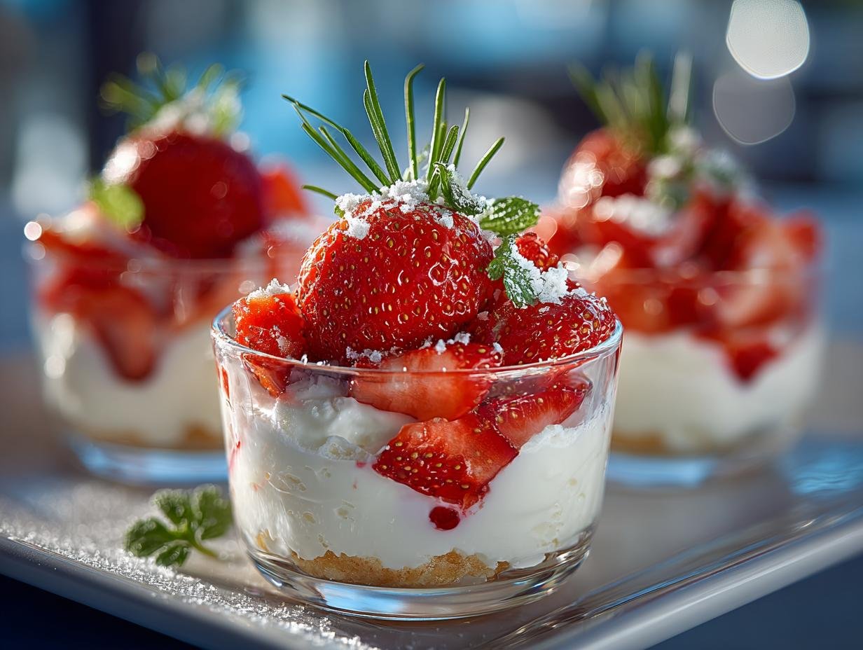 Verrukkelijke Gelatin Diet High Protein power cups met vers fruit en slagroom, klaar om te serveren.