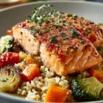 Lachs Reis Pfanne Das