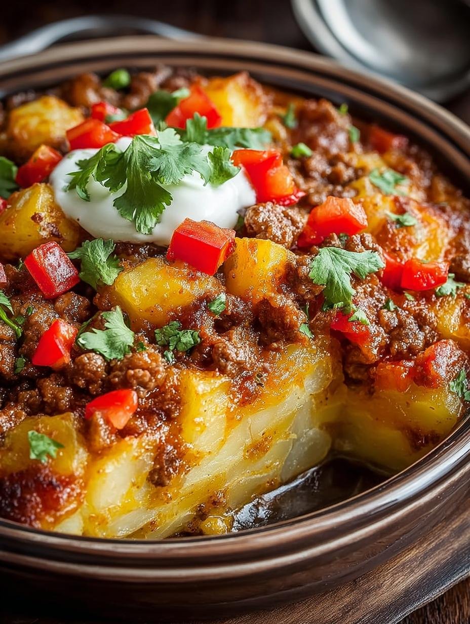 Mexikanischer Kartoffel Hack Auflauf: Één Krachtige Smaakbom - Mexikanischer Kartoffel Hack Auflauf - heerlijke ovenschotel met gesmolten kaas en verse kruiden