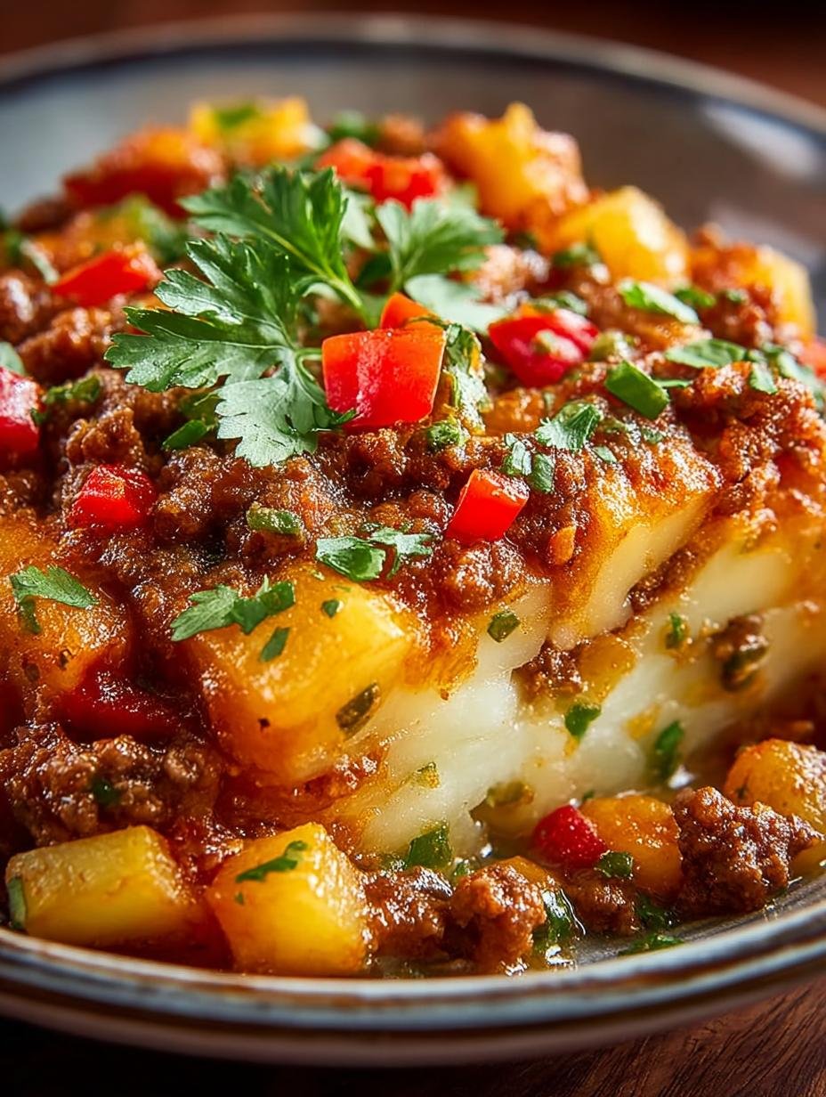 Mexikanischer Kartoffel Hack Auflauf: Één Krachtige Smaakbom - Mexikanischer Kartoffel Hack Auflauf - close-up van de goudbruine kaaskorst