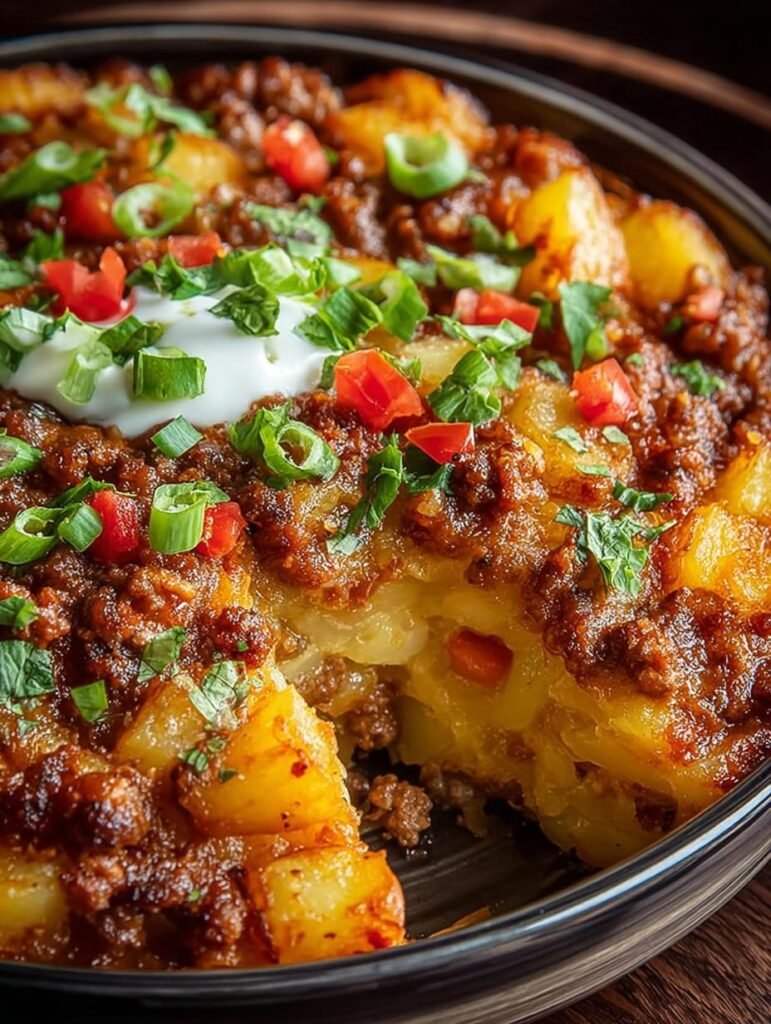 Mexikanischer Kartoffel Hack Auflauf