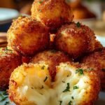 Mozzarella Frittierte Kaesebaellchen