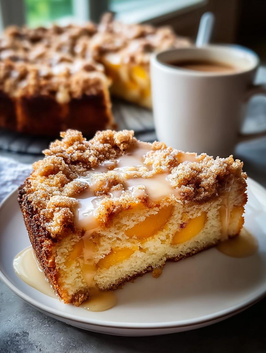 Pfirsich Cobbler Kaffeekuchen: 1 Hemelse traktatie! - Pfirsich Cobbler Kaffeekuchen - additional detail