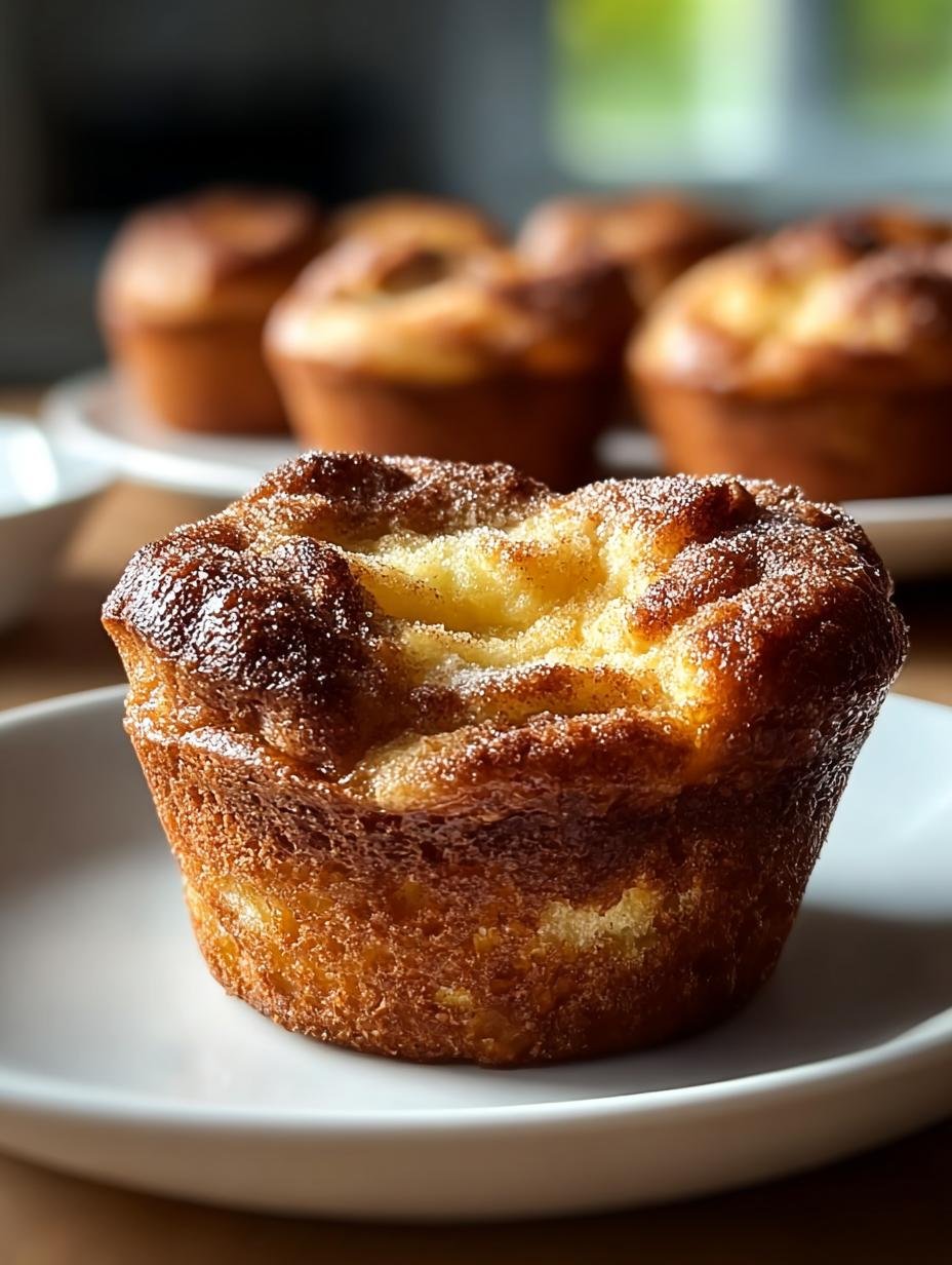 Heerlijke Protein Franzoesische Toast Muffins met poedersuiker en fruit, perfect voor een voedzaam ontbijt