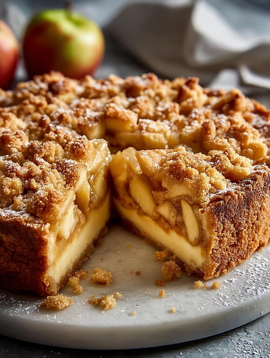 Saftiger Apfel Streuselkuchen Ein