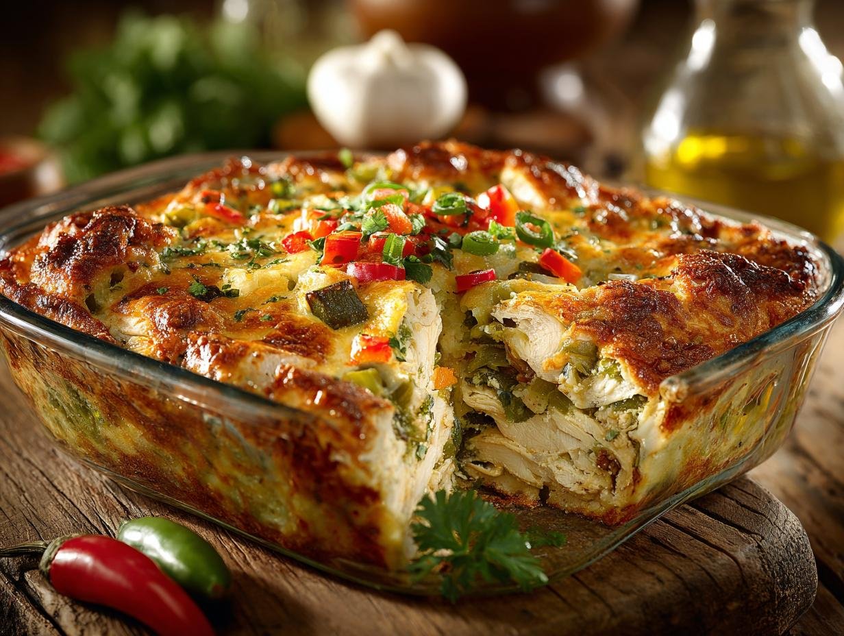Salsa Verde Chicken Casserole: 8 Hemelse Porties! - Salsa Verde Chicken Casserole - main visual representation