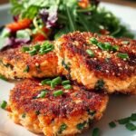 Sesamkrustierte Lachsfrikadellen