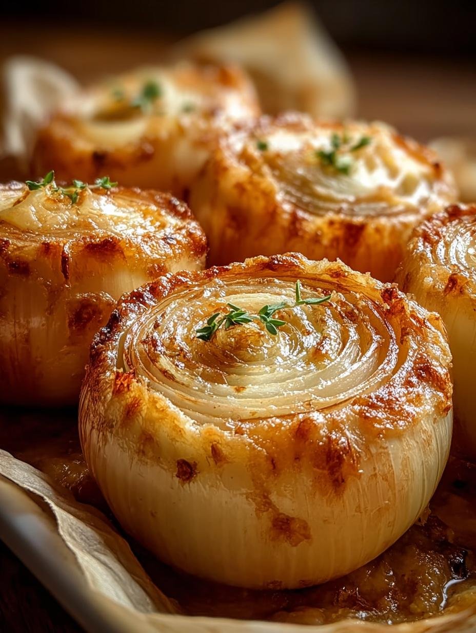 Verrukkelijke Tennessee Zwiebeln Recept met gesmolten kaas en gebakken uien, klaar om te serveren