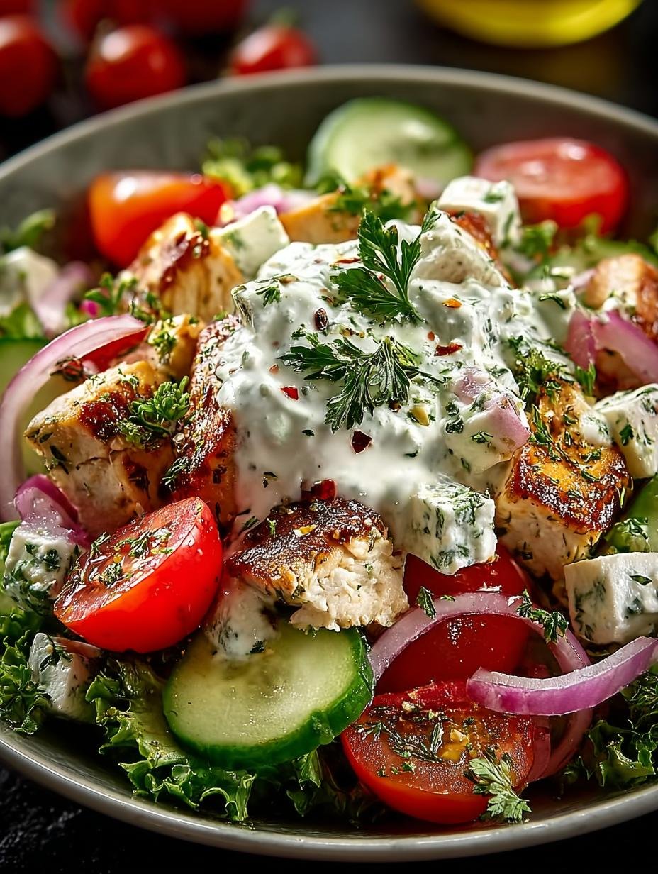 Tzatziki Hahnchensalat Ein Unglaubliches